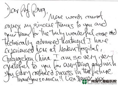 A Thank You Letter from A Patient of Jakarta Ms. Liza