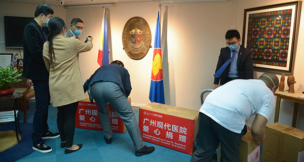 St. Stamford Modern Cancer Hospital Guangzhou, Filipina, COVID-19, Bantuan pemberantasan pandemi