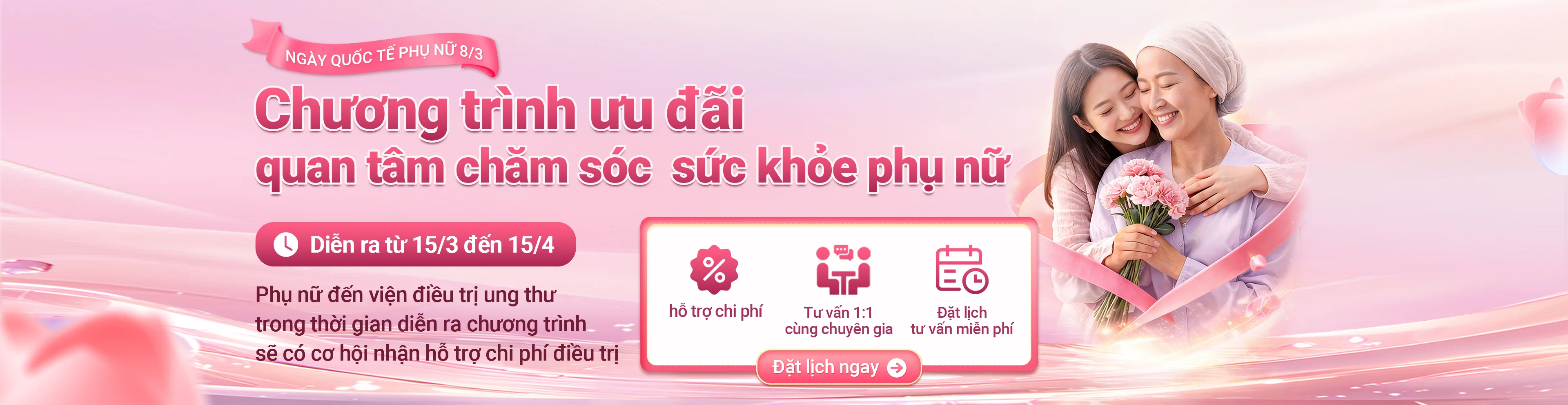 Chương trình hỗ trợ và chăm sóc bệnh nhân ung thư ở nữ giới.
