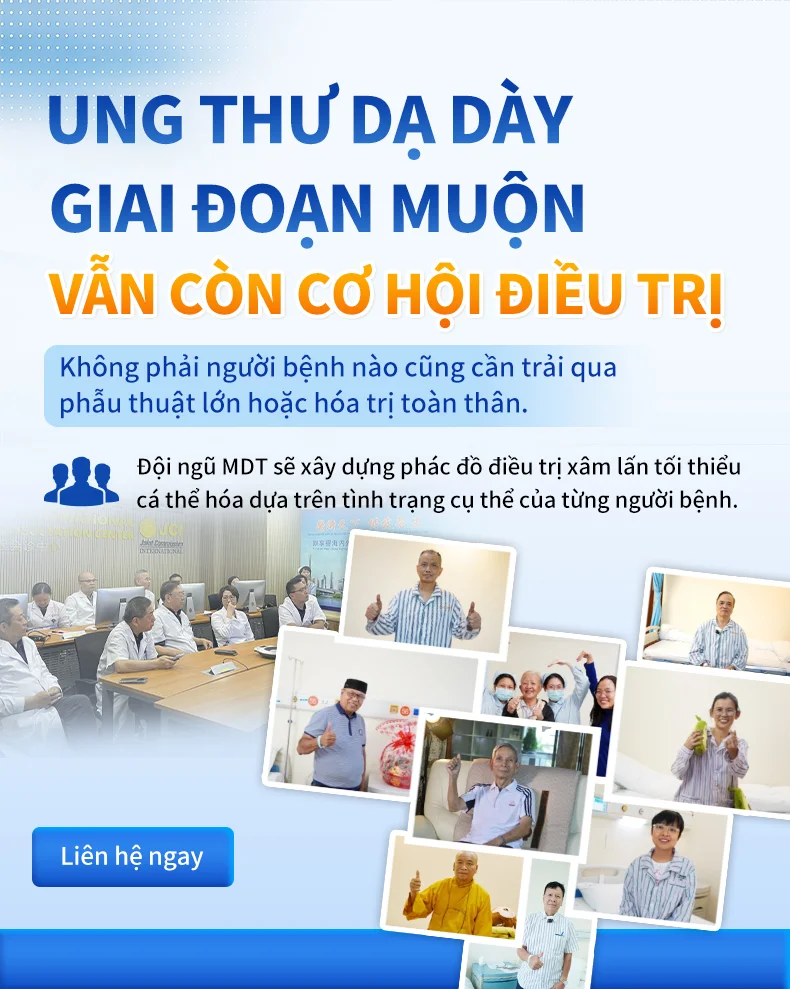 VẪN CÒN CƠ HỘI ĐIỀU TRỊ VỚI BỆNH NHÂN UNG THƯ DẠ DÀY GIAI ĐOẠN CUỐI