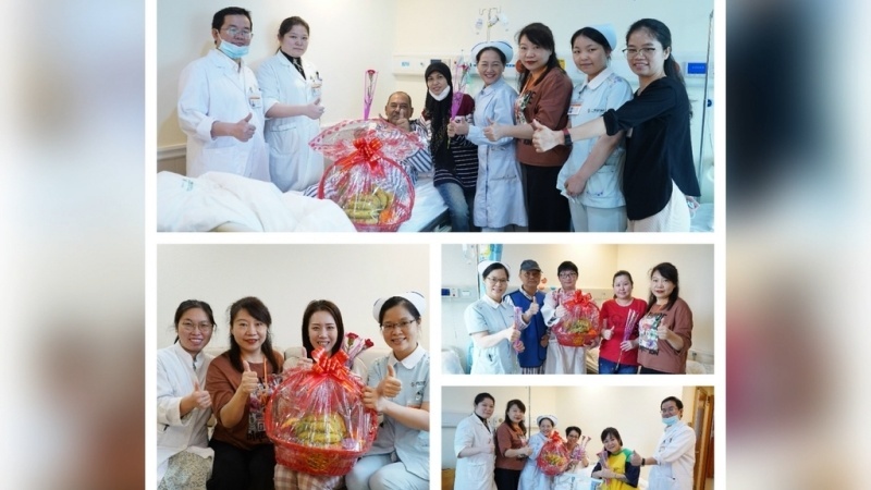 ในวันที่ 14 พฤษภาคม วันแม่ ผู้นำและเจ้าหน้าที่มาเยี่ยมผู้ป่วยในวอร์ดเป็นพิเศษ