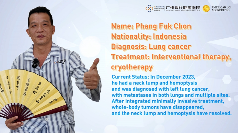After Minimally Invasive Treatment, Hemoptysis and Multiple Tumors in Lung Cancer Patient Have Disappeared
