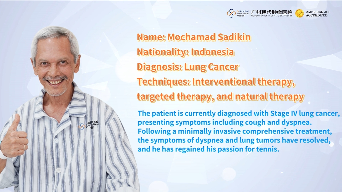 From stage IV lung cancer to complete remission, an elderly patient resumes his tennis lifestyle