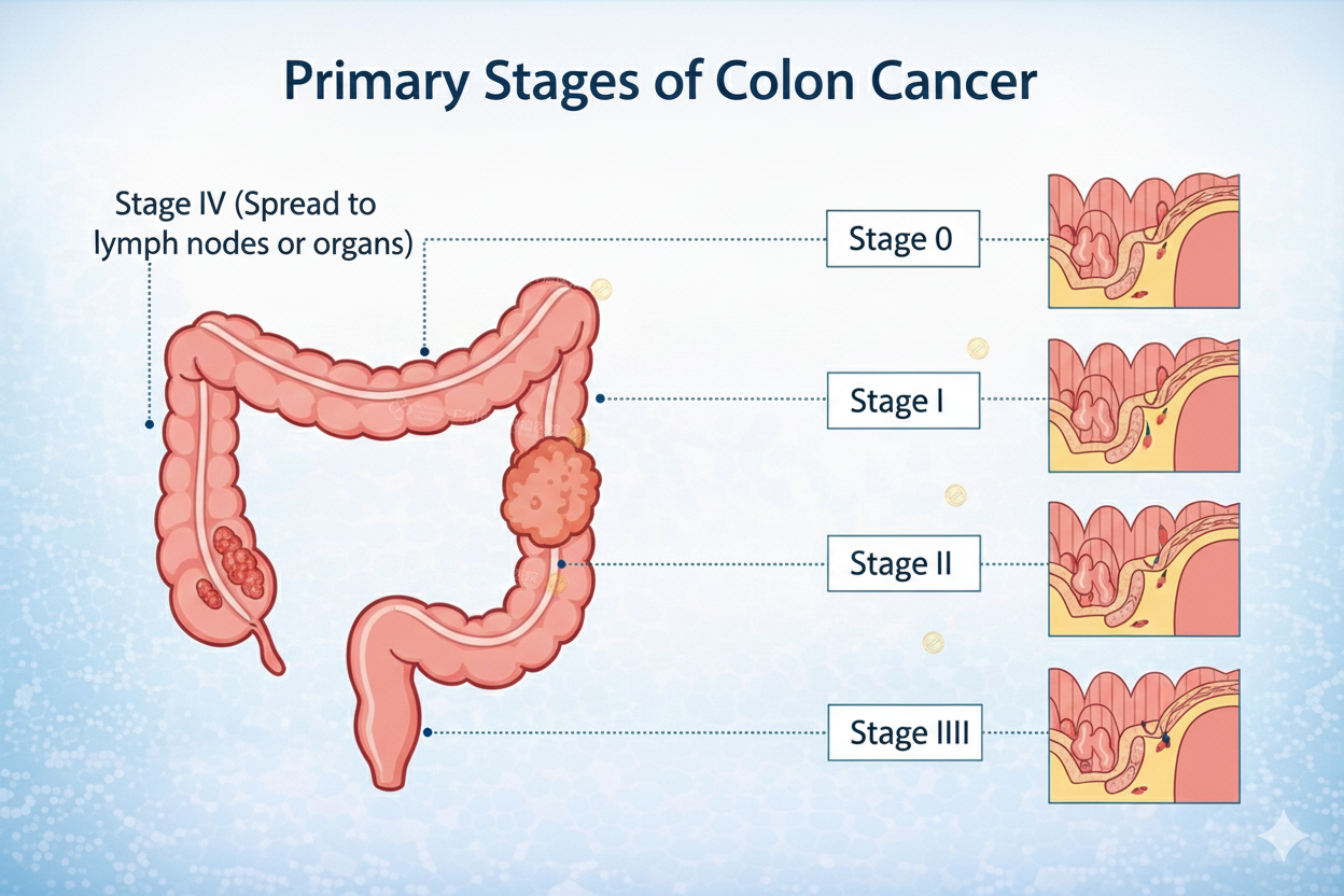 Primary Stages of Colon Cancer Primary Stages of Colon Cancer