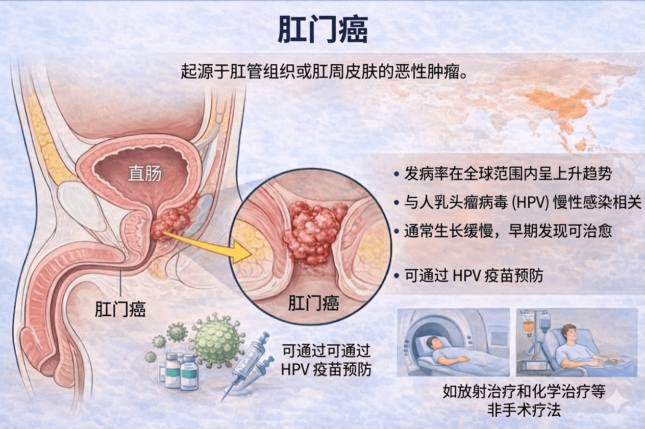 肛门癌,肛门癌治疗,癌症治疗,肛门癌治疗技术,肛门癌症状,肛门癌风险因素,肛门癌分期,肛门癌类型,中晚期肛门癌,肛门癌诊断,微创技术,广州现代肿瘤医院