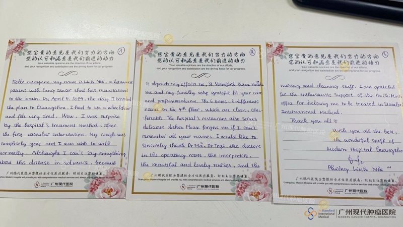 Surat ungkapan terima kasih dari Phương Linh Nhi